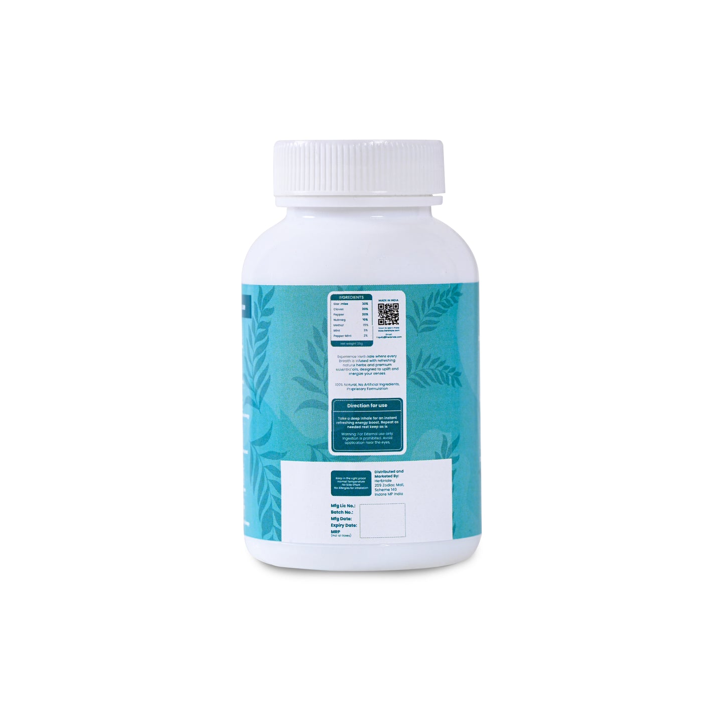 Image of a "Herb Hale" bottle, indicating a product with herbal ingredients that might offer similar benefits to an aromatherapy inhaler.